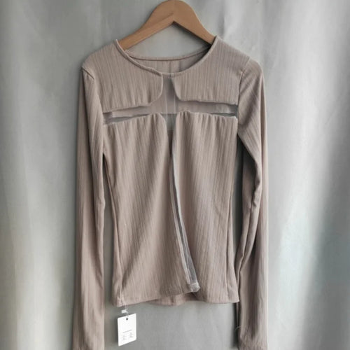 Load image into Gallery viewer, See Through Sexy Black Gothic Tshirts Y2k Aesthetic Cross Gauze Patchwork Women Tees Casual Grunge Harajuku T-shirt Femme
