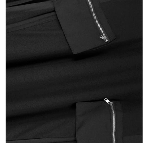 Load image into Gallery viewer, Women Black Pocket Pleated Big Size Midi Casual Dress New Round Neck Short Sleeve Fashion Tide Spring Summer 2025 1DJ0137
