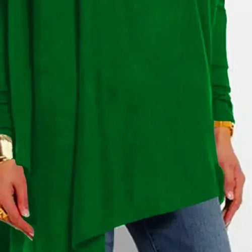 Load image into Gallery viewer, Women&#39;s Minimalist Daily Tops Hollowed Cold Shoulder Halter Long Sleeve Loose Pleated Shirt Elegant Asymmetric Blouse
