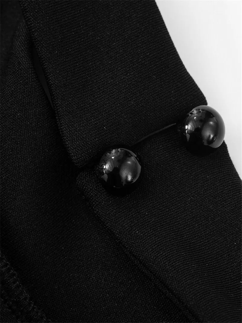 Patchwork Halter Backless Sexy Midi Dress Women Gown Elegant Fashion Contrast Color Sleeveless Pleated Long Dress