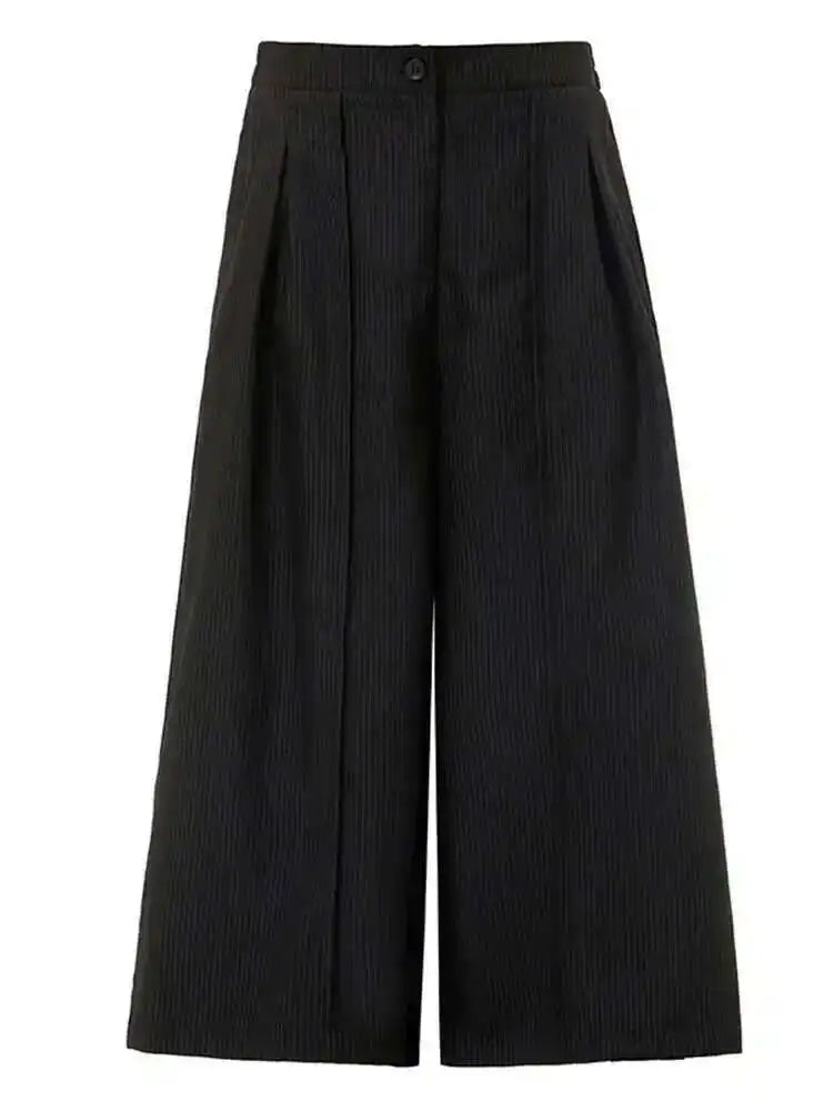 High Elastic Waist Khaki Pleated Pocket Long Wide Leg Pants New Trousers Women Fashion Tide Spring Autumn 2025 1DH6558