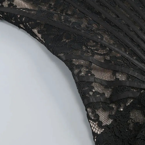 Load image into Gallery viewer, Elegant Lace Strapless Sexy Mini Dress For Women Fashion Off-shoulder Irregular Ruched Bodycon Night Club Party Dress
