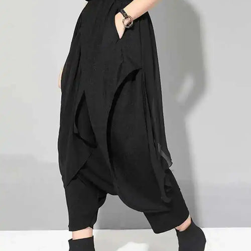 Load image into Gallery viewer, High Elastic Waist Black Irregular Long Harem Trousers New Loose Fit Pants Women Fashion Tide Spring Autumn 2025 1DE7835
