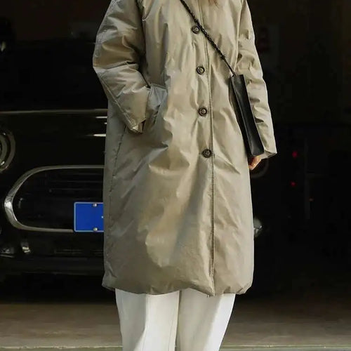 Load image into Gallery viewer, Army Green Big Size Keep Warm Long Down Jacket New Long Sleeve Warm Women Parkas Fashion Tide Autumn Winter 2025 1DH8675
