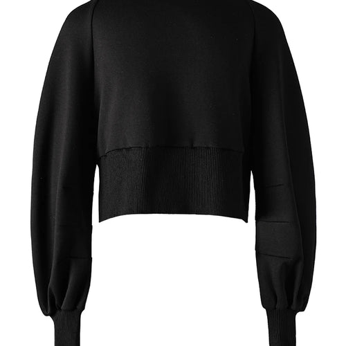 Load image into Gallery viewer, Black Denim Color-block Short Casual Jacket New V-neck Long Sleeve Women Coat Fashion Tide Spring Autumn 2025 CP3514
