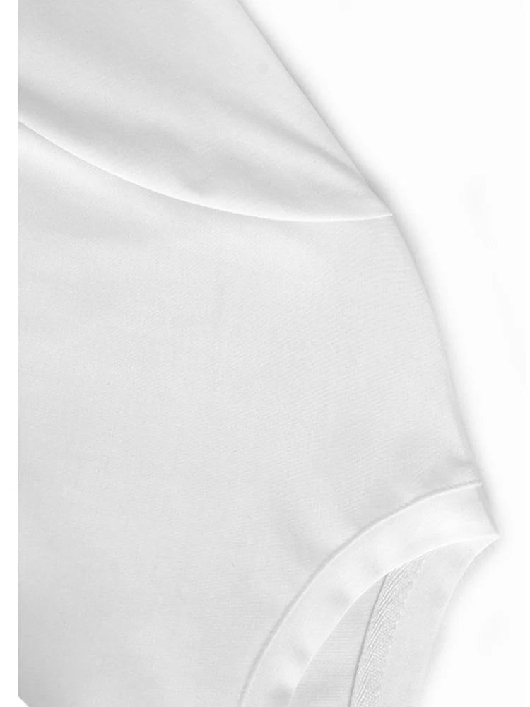 Women Black Three-dimensional Flower Big Size Midi Dress New Round Neck Short Sleeve Fashion Spring Summer 2025 1DJ1191