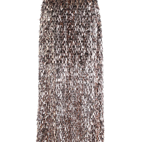 Load image into Gallery viewer, High Elastic Waist Khaki Sequins Shining Elegant Long Party Half-body Skirt Women Fashion New Spring Autumn 2025  1DJ1076
