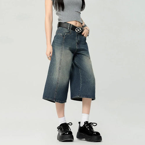 Load image into Gallery viewer, Men&#39;s High Street New American Style Casual Washed Cropped Male Denim Shorts Straight Leg Gradient Color Summer 9W1724
