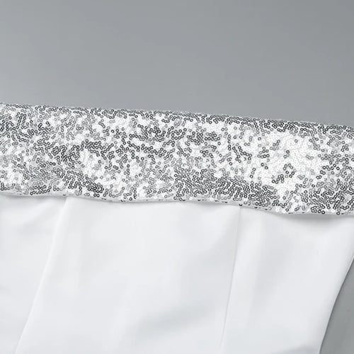 Load image into Gallery viewer, Off-shoulder Sequins Strapless Sexy Mini Dress Women Fashion Sleeveless Backless Sparkle High Waist Club Sexy Dress
