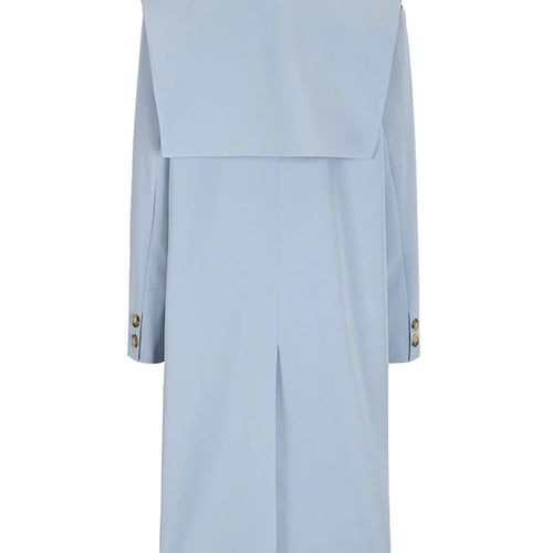 Load image into Gallery viewer, Women Blue Irregular Big Size Long Blazer New Lapel Long Sleeve Loose Fit Jacket Fashion Tide Spring Autumn 2025 7AB039
