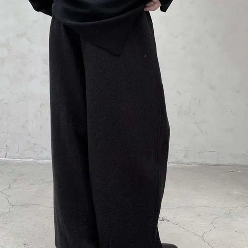 Load image into Gallery viewer, High Elastic Waist Dark Gray Brief Thick Long Wide Leg Pants New Trousers Women Fashion Tide Autumn Winter 2025 1DH8384
