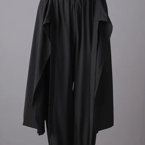 Load image into Gallery viewer, High Elastic Waist Black Irregular Spliced Long Wide Leg Pants New Trousers Women Fashion Tide Spring Autumn 2025 CPG2997
