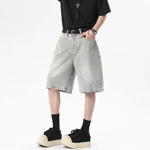 Load image into Gallery viewer, Men's Denim Shorts New Summer American High Street Style Gradient Color Simple Straight Leg Trendy Male Pants 9W1811
