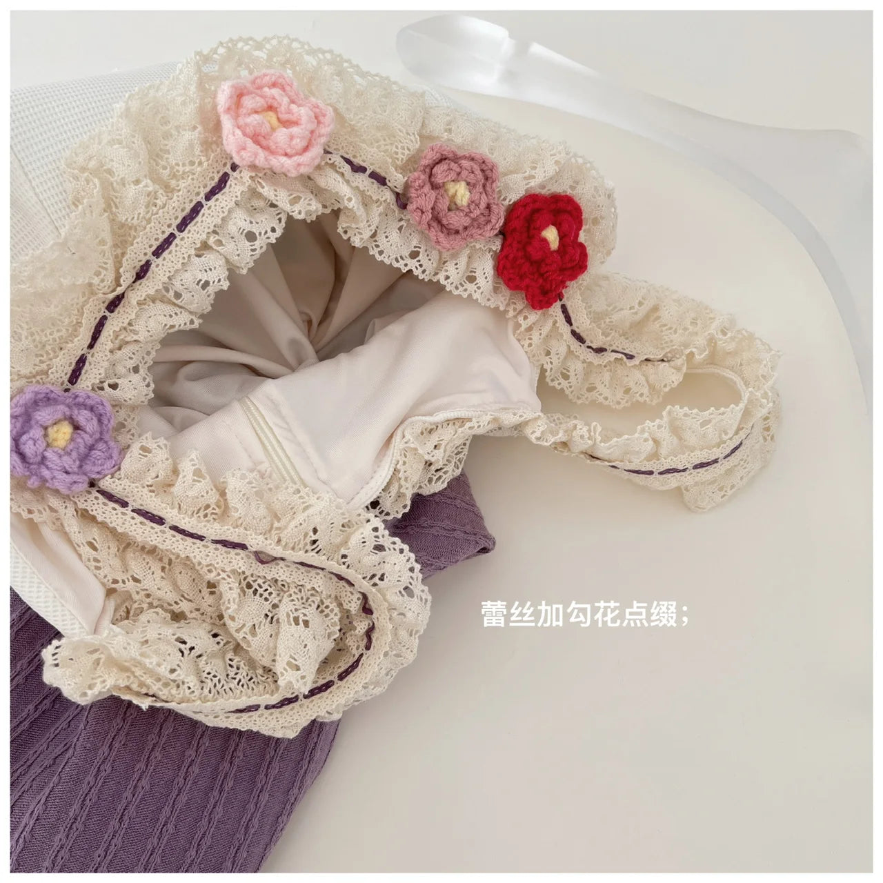 Summer French Vintage Purple Patchwork Lace Elegant Backless Slim Party Dress Women Square Neck Sleeveless Ruffles Slip Dresses