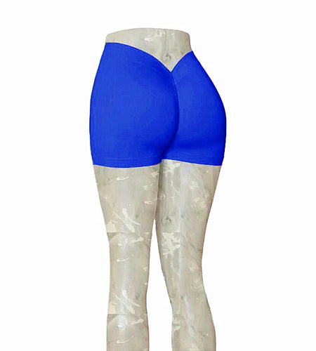 24Colors Nylon Back V Butt Yoga Pants Women High Waist Fitness Workout Gym Running Scrunch Leggings Shorts Active Wear v1