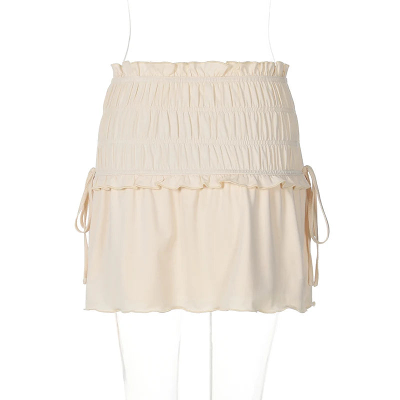 Slim Sexy Skirt Two Piece Sets Women Strapless Long Sleeve Crop Top And Hot Mini Skirt Female Party Two Piece Sets