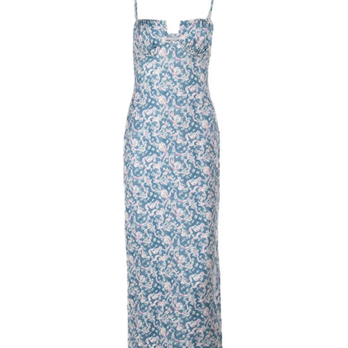 Load image into Gallery viewer, Sexy Spaghetti Strap Backless Dress Women Printed Slim Holiday Temperament Hip Hugging Long Spring New 2025 Vestidos
