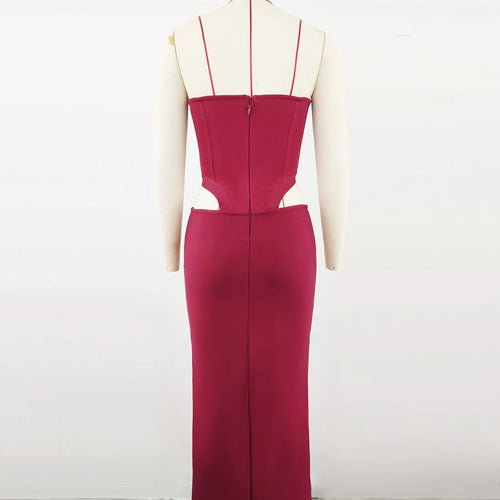 Load image into Gallery viewer, Solid Slimming Hollow Out Sexy Dresses for Women Trapless Sleveless Tunic Temperament Dress Female Fashion Clothing
