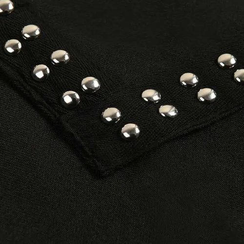 Load image into Gallery viewer, Loose Fit Black Irregular Rivet Big Size Jacket New Lapel Long Sleeve Women Coat Fashion Tide Spring Autumn 2025 1DF3046
