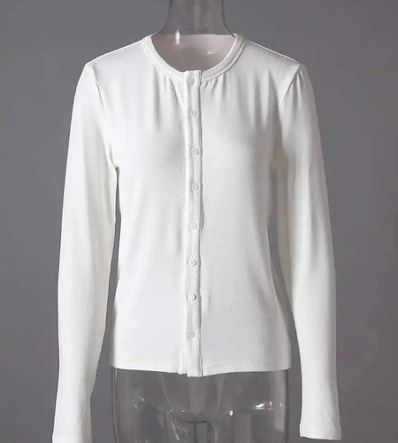 White Black Slim Elegant Knitting Cardigan Sweater O-Neck Long Sleeve Women New Fashion Tide Spring Autumn 2025 CPG2857