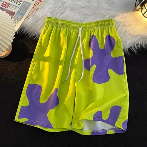 Load image into Gallery viewer, Beach Style Shorts for Women Fashion Summer Streetwear BF Y2k Pants Cartoon Print Casual Short Mujer Pantalones Cortos De Mujer
