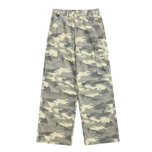 Load image into Gallery viewer, Men's Cargo Pants New American Style Multi Pockets Designed Loose Straight Wide Leg Trendy Casual Male Trousers 9W1781
