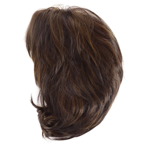 Load image into Gallery viewer, Synthetic Hair Woman Wig Short Natural Wig with Bangs Mix Brown Wig Old Lady Costume Mommy Wigs for Daily Halloween
