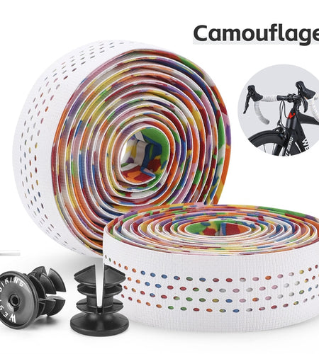 Resistant Handlebar Tape Lightweight Breathable Anti-Slip Road Bike Grip Tape Gravel Bike Bar Winding End Plugs