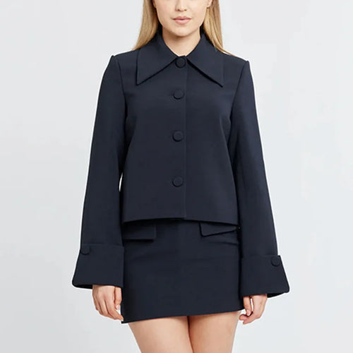 Load image into Gallery viewer, Fashion Button Long Sleeved Suit Skirt Set For Women's 2025 Autumn Winter New Slim Skirt Lapel Cardigan Two-piece Set
