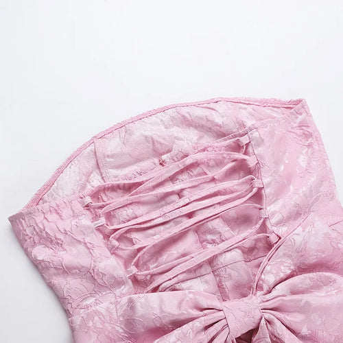 Load image into Gallery viewer, Backless Bow Sexy Mini Dress For Women Fashion Off-shoulder Strapless Sleeveless Bodycon Club Party Dress Elegant
