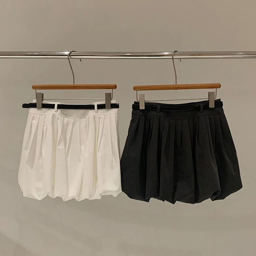 Load image into Gallery viewer, High Elastic Waist White Pleated Elegant Mini Bud Half-body Skirt Women Fashion Tide New Spring Summer 2025 1DJ1491
