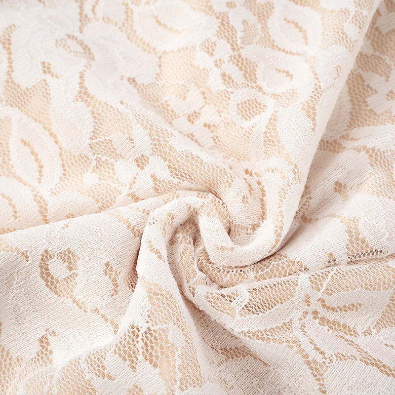 Lace Sexy Two Piece Sets Women Lace Halter Cropped Tops And Skirt Ladies Print Contrast Color Club Party 2 Piece Sets