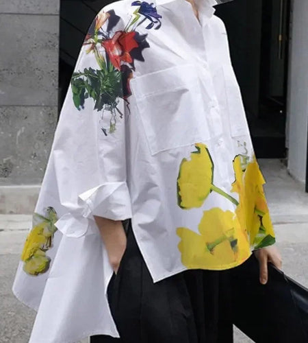 Women‘s Long Sleeves Blouse Shirts with Pockets Summer Spring New Fashion Urban Casual Blouse Tops for Woman