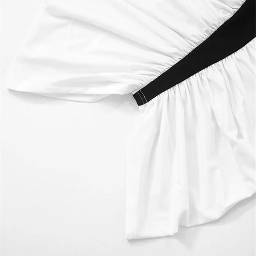 Load image into Gallery viewer, Patchwork Halter Backless Sexy Midi Dress Women Gown Elegant Fashion Contrast Color Sleeveless Pleated Long Dress
