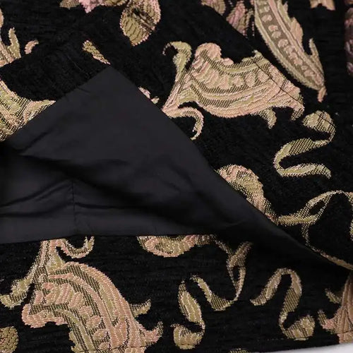 Load image into Gallery viewer, Black Jacquard Thick Big Size Vintage Jacket New Lapel Long Sleeve Women Coat Fashion Tide Spring Autumn 2025 CPG1148
