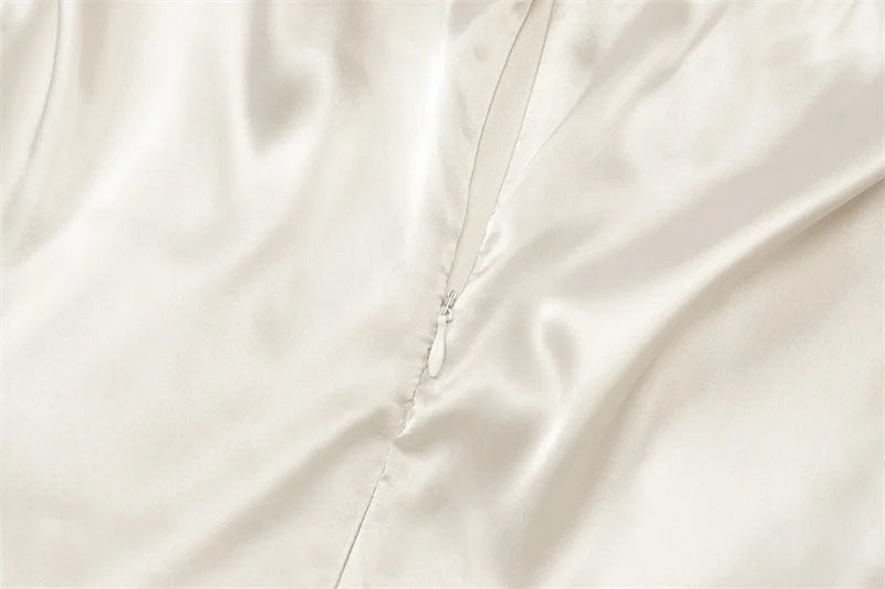 Satin Strapless Sexy Mini Dress Women Fashion Off-shoulder Sleeveless Backless High Waist Ruffle Club Party Dress