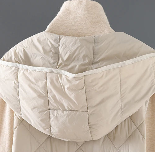 Load image into Gallery viewer, Winter Down Cotton Vest Women Sleeveless Jacket Vintage Warm Casual Mid Length Coat Ladies Single Breast Long Hooded Waistcoat
