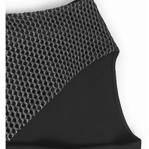 Load image into Gallery viewer, Black Vest Perspective Half-body Skirt Two Pieces Suit New V-Neck Sleeveless Women Fashion Tide Spring Autumn 2025 1DJ1102
