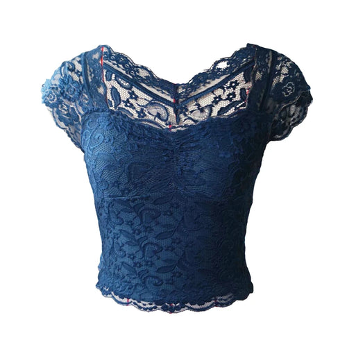 Load image into Gallery viewer, y2k Lace Crop Top 2000s Aesthetic Women V Neck Sleeveless Tanks Sweet Style T Shirt Kawaii E Girl Clothes Streetwear
