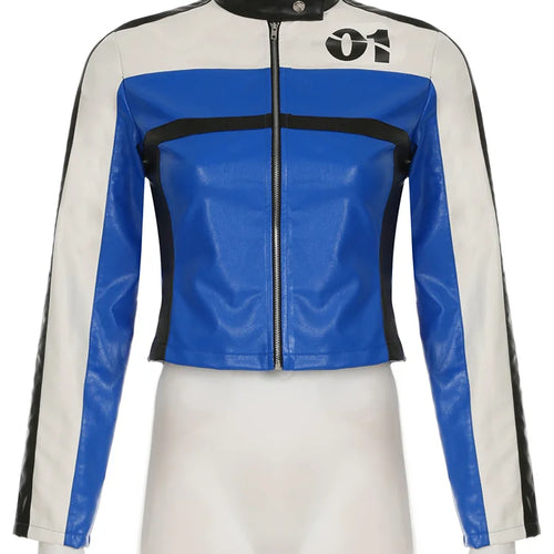 Load image into Gallery viewer, Digital Print Women Crop Jackets Hipster Casual Full Sleeve Basic Streetwear Slim 2025 Spring Fashion Streetwear Zip Coat
