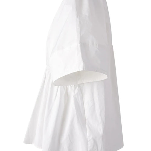 Load image into Gallery viewer, Women Yellow Backless Bandage Big Size Blouse New Round Neck Short Sleeve Shirt Fashion Tide Spring Summer 2025 CPG3248
