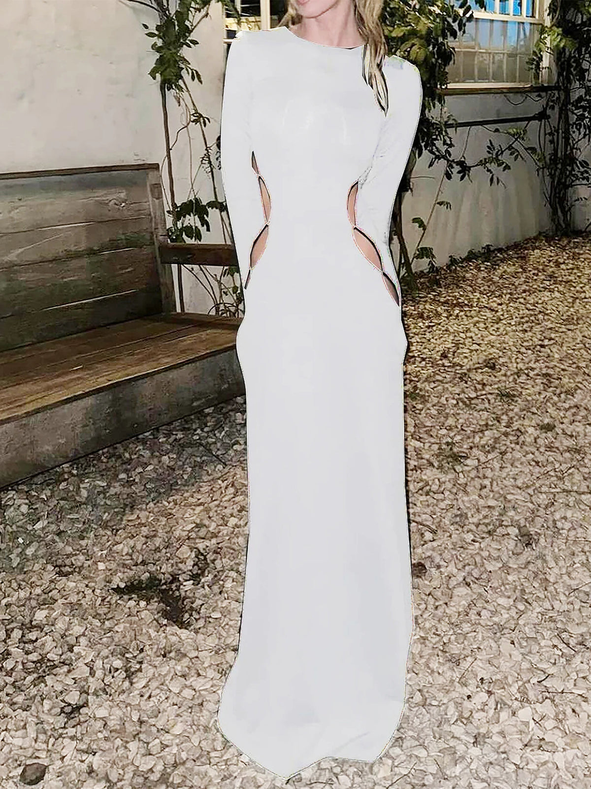 Autumn Elegant Black Long Sleeve Hollow Out Sexy Bodycon Maxi Dress Autumn Women Y2K Clothes Evening Party Birthday