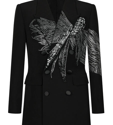 Solid Spliced Diamonds Blazers For Women Lapel Long Sleeve Tunic Patchwork Button Coats Female Fashion Style New