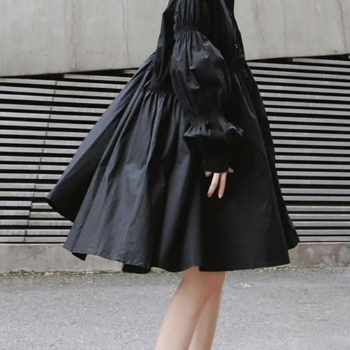 Load image into Gallery viewer, Women White Irregular Ruffles Big Size Long Blouse New Lapel Long Sleeve Loose Fit Shirt Fashion Spring Autumn 2025 JO478
