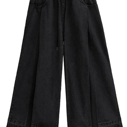 Load image into Gallery viewer, High Waist Blue Denim Pleated Long Wide Leg Jeans New Loose Women Trousers Fashion Tide Spring Autumn 2025 1DH0520
