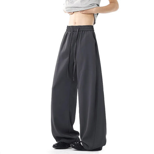 Load image into Gallery viewer, Men's Suit Pants New Korean Stylish Solid Color Loose Male Trousers Straight Leg Elastic Waist Menwear Spring 9W1524
