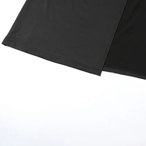 Load image into Gallery viewer, Sexy Sleeveless Skirt Two Pieces Sets For Women Metal Buckle Backless Tops And Thigh Split Long Skirt Two Pieces Sets
