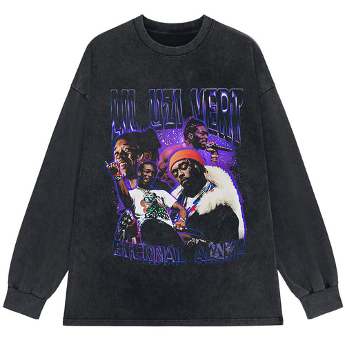 Load image into Gallery viewer, Vintage 90s Hip Hop long T Shirt Women Retro Washed 100% Cotton Tops Tees Tupac Travis Palyboi Rap Tshirt v1
