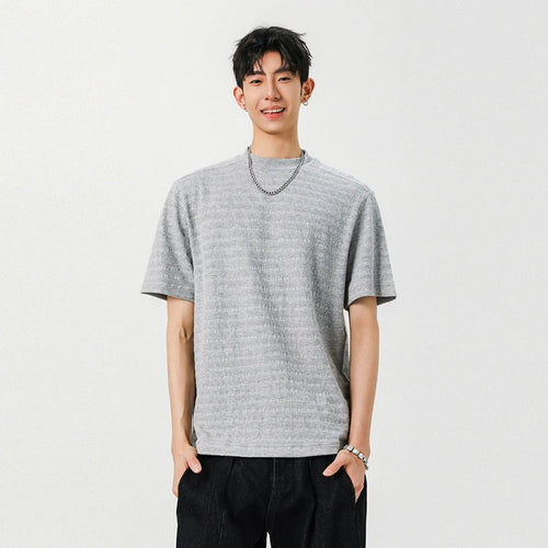 Load image into Gallery viewer, Men&#39;s T-shirts Short Sleeve New Summer Korean Style Round Neck Solid Color Simple Stylish Pullover Male Casual Tops 9W1939
