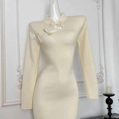 Load image into Gallery viewer, New Chinese Style 2024 Women's Autumn Winter Loose Cardigan Shawl Coat And Long Sleeved Knitted Short Dress Two Piece Set Trendy
